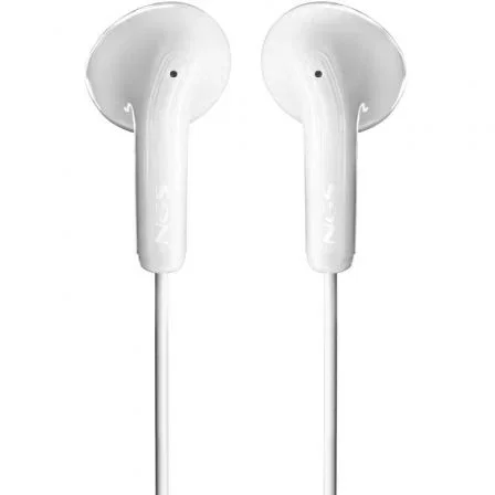 NGS Cross Flip Auriculares Intrauditivos con Micrófono Jack 3.5 mm Blanco